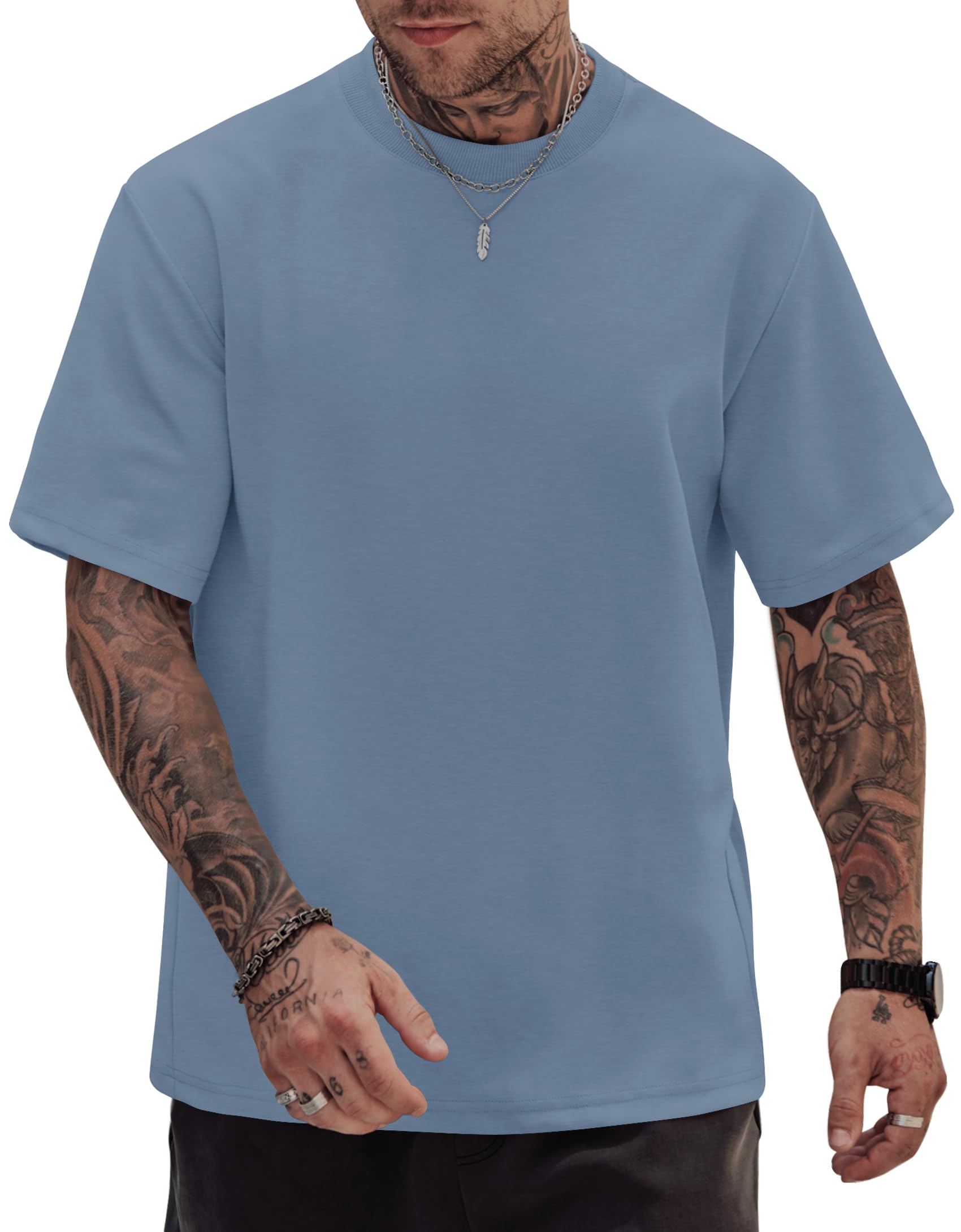 Men's Oversized Heavyweight Cotton Blend T-Shirt